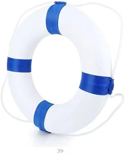 Pool Life Ring 20.5 in,Life Preserver Ring Foam Buoys-Ring Buoy with RopeTape,Blue-418