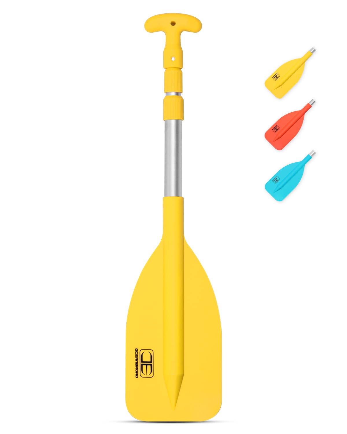 OCEANBROAD Telescoping Emergency Paddle 21''-42''/26''-54'' Aluminium Shaft for Kayaing Boating Canoeing River Tubing