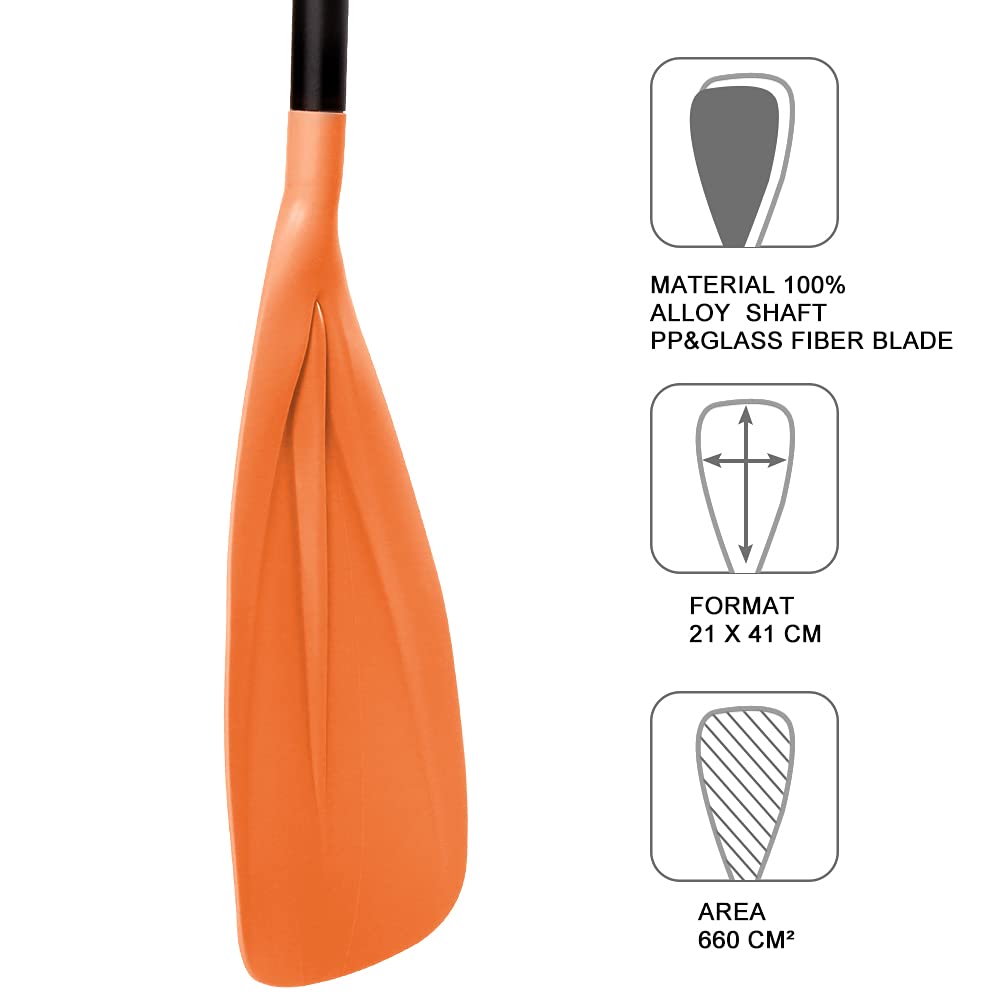 SUP Paddle - 3 Pieces Adjustable Aluminium SUP Paddle Alloy Shaft Paddle Board Paddles with Glass Fiber Blade for Surfing, Floating,Water Sport