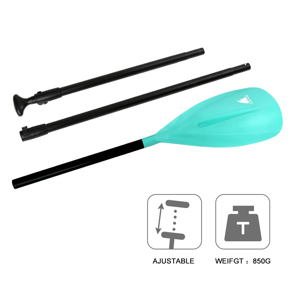 SUP Paddle - 3 Pieces Adjustable Aluminium SUP Paddle Alloy Shaft Paddle Board Paddles with Glass Fiber Blade for Surfing, Floating,Water Sport