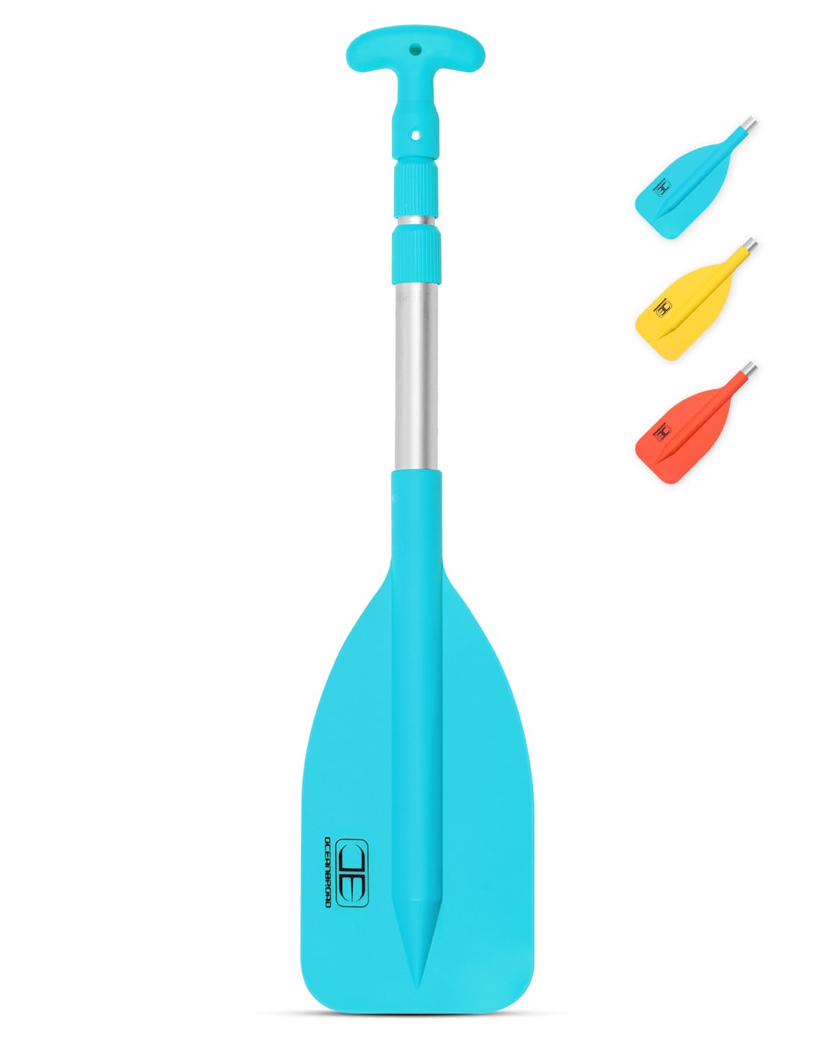 OCEANBROAD Telescoping Emergency Paddle 21''-42''/26''-54'' Aluminium Shaft for Kayaing Boating Canoeing River Tubing