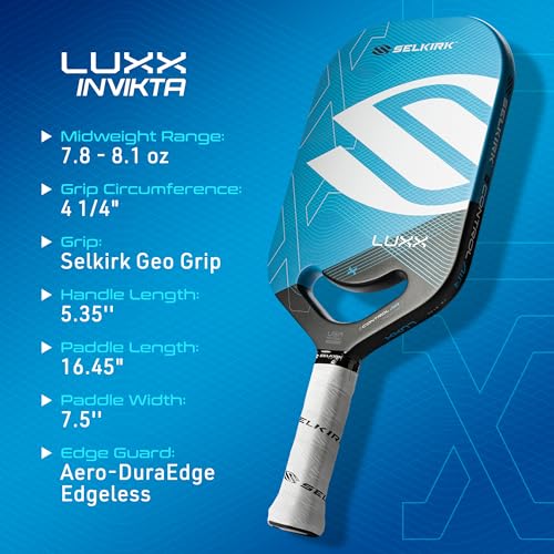 Selkirk LUXX Control Pickleball Paddle | Carbon Fiber Paddle with Polypropylene X7 Core | Designed for Unmatched Control and Added Power