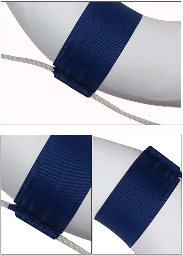 Pool Life Ring 20.5 in,Life Preserver Ring Foam Buoys-Ring Buoy with RopeTape,Blue-418