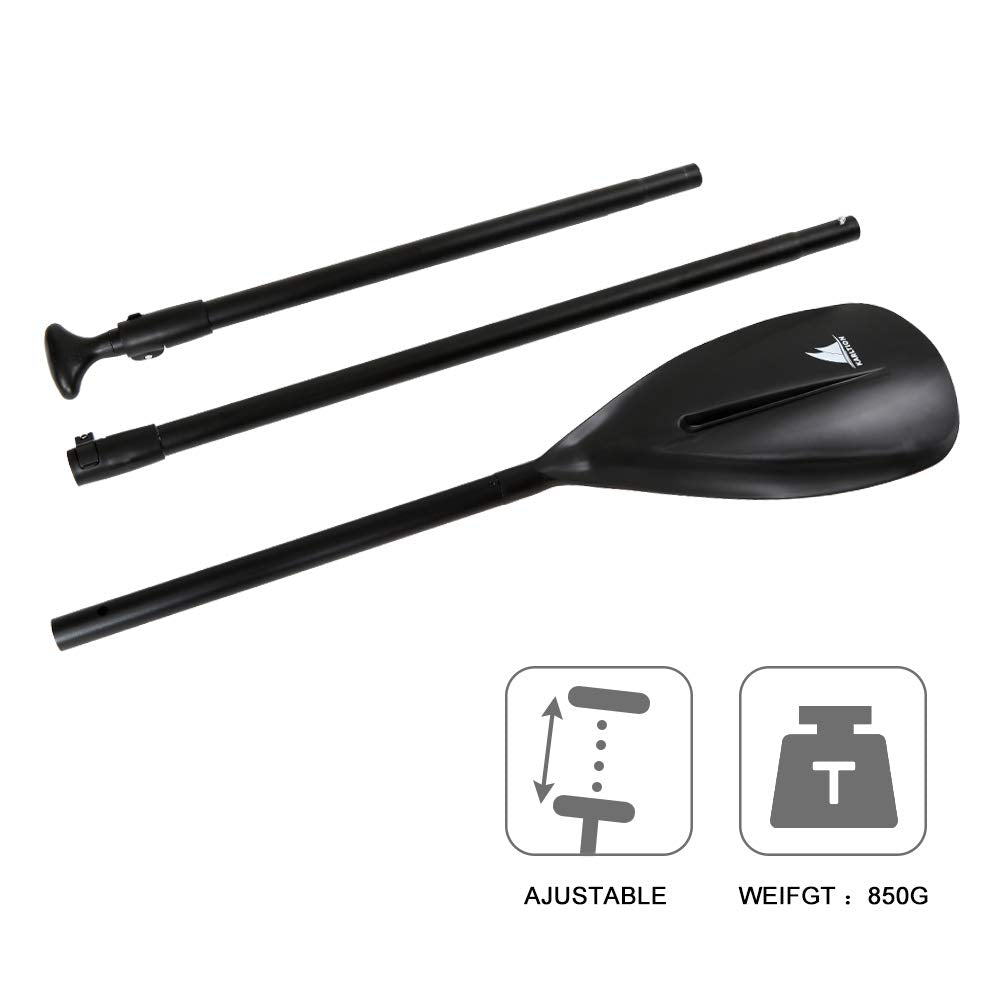 SUP Paddle - 3 Pieces Adjustable Aluminium SUP Paddle Alloy Shaft Paddle Board Paddles with Glass Fiber Blade for Surfing, Floating,Water Sport