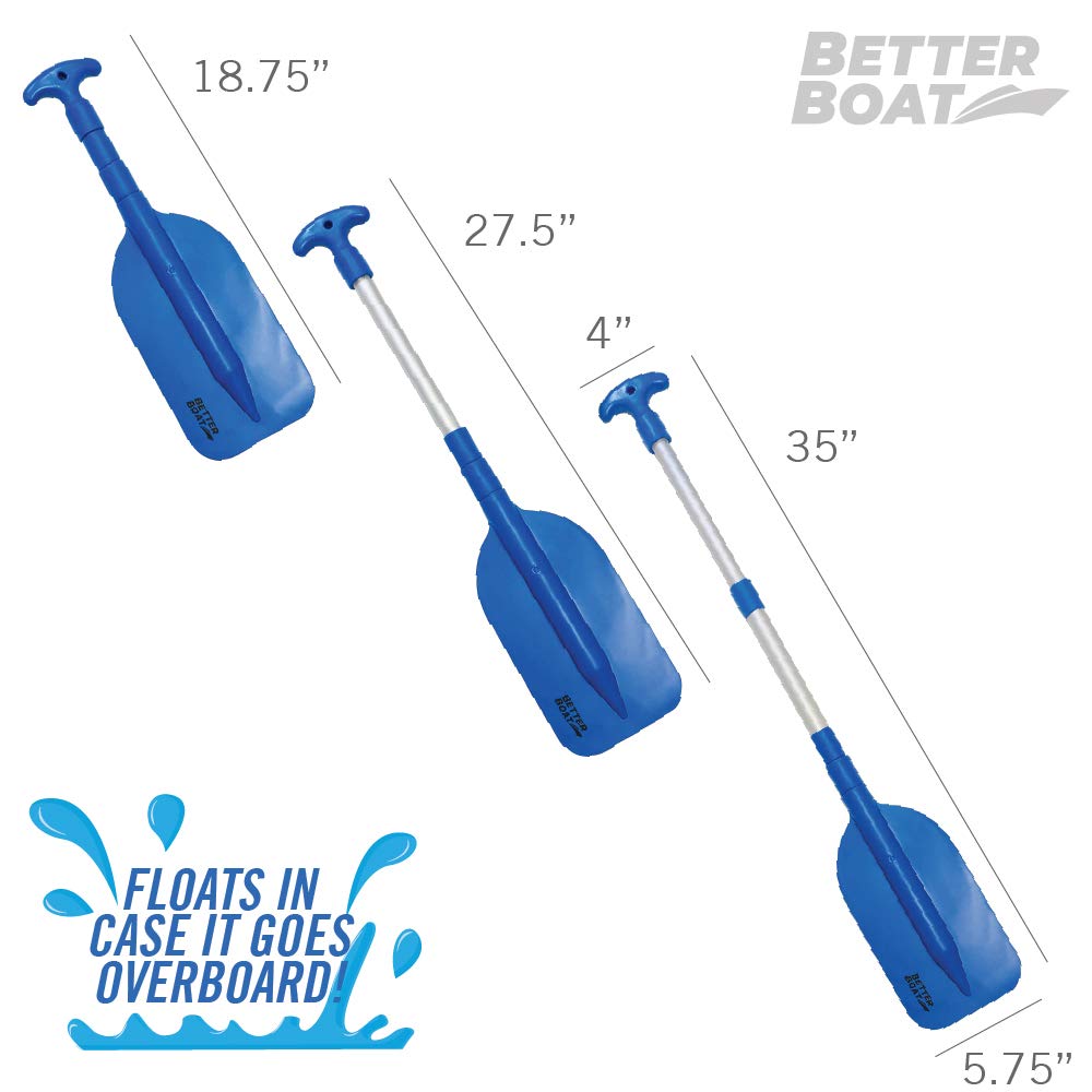 Boat Paddle Telescoping Plastic Collapsible Oar Kayak Jet Ski Tube Rafting and Miniature Mini Canoe Paddles Small Tubing Floats Oars Row and Safety Boat Accessories for Kids and Adults