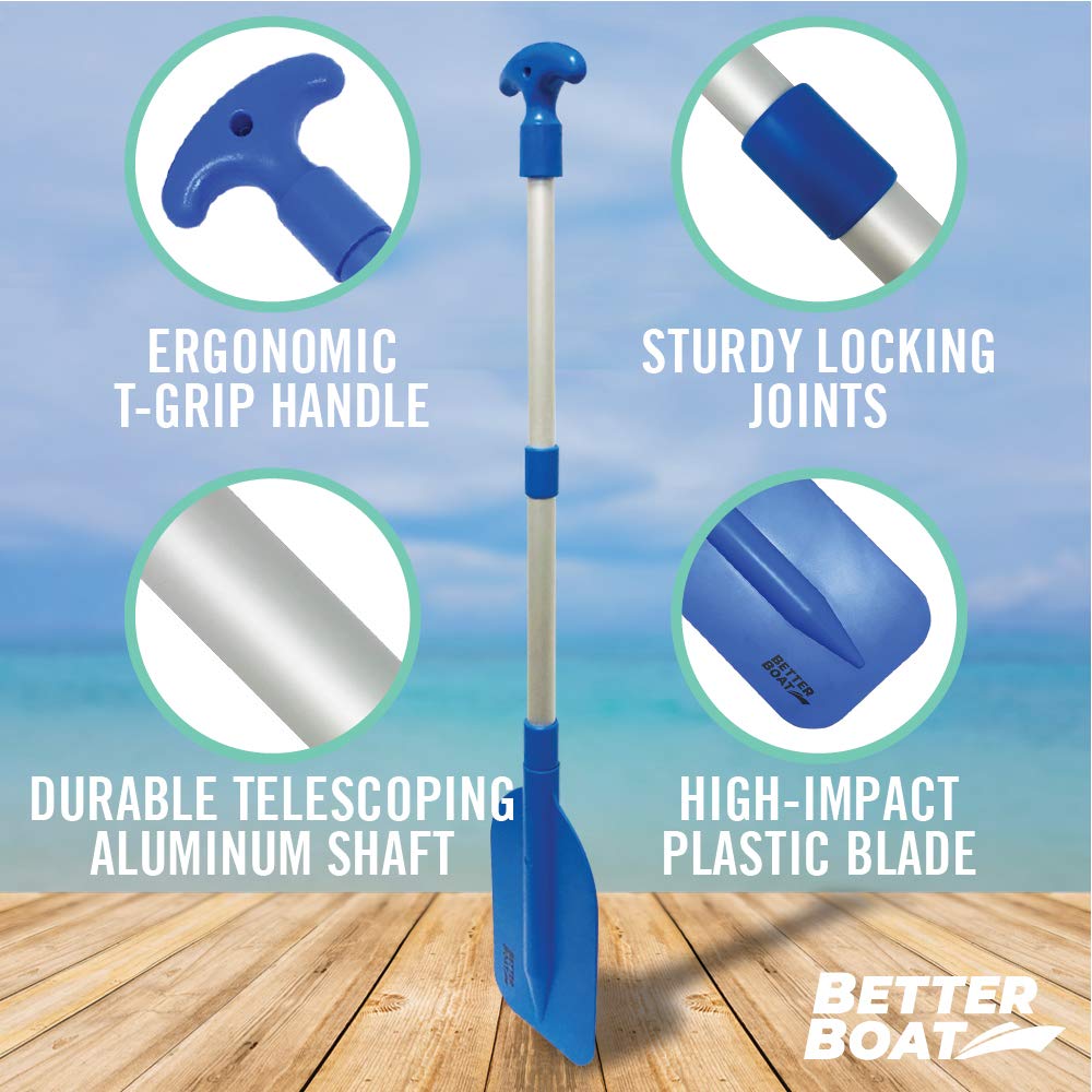 Boat Paddle Telescoping Plastic Collapsible Oar Kayak Jet Ski Tube Rafting and Miniature Mini Canoe Paddles Small Tubing Floats Oars Row and Safety Boat Accessories for Kids and Adults