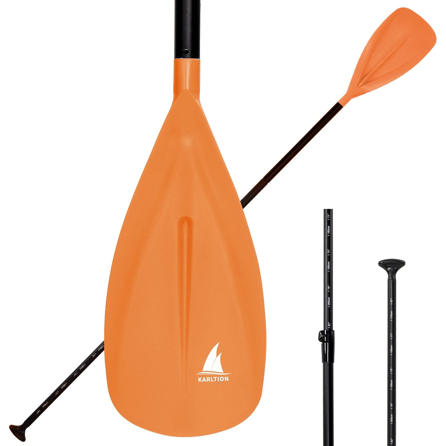 SUP Paddle - 3 Pieces Adjustable Aluminium SUP Paddle Alloy Shaft Paddle Board Paddles with Glass Fiber Blade for Surfing, Floating,Water Sport