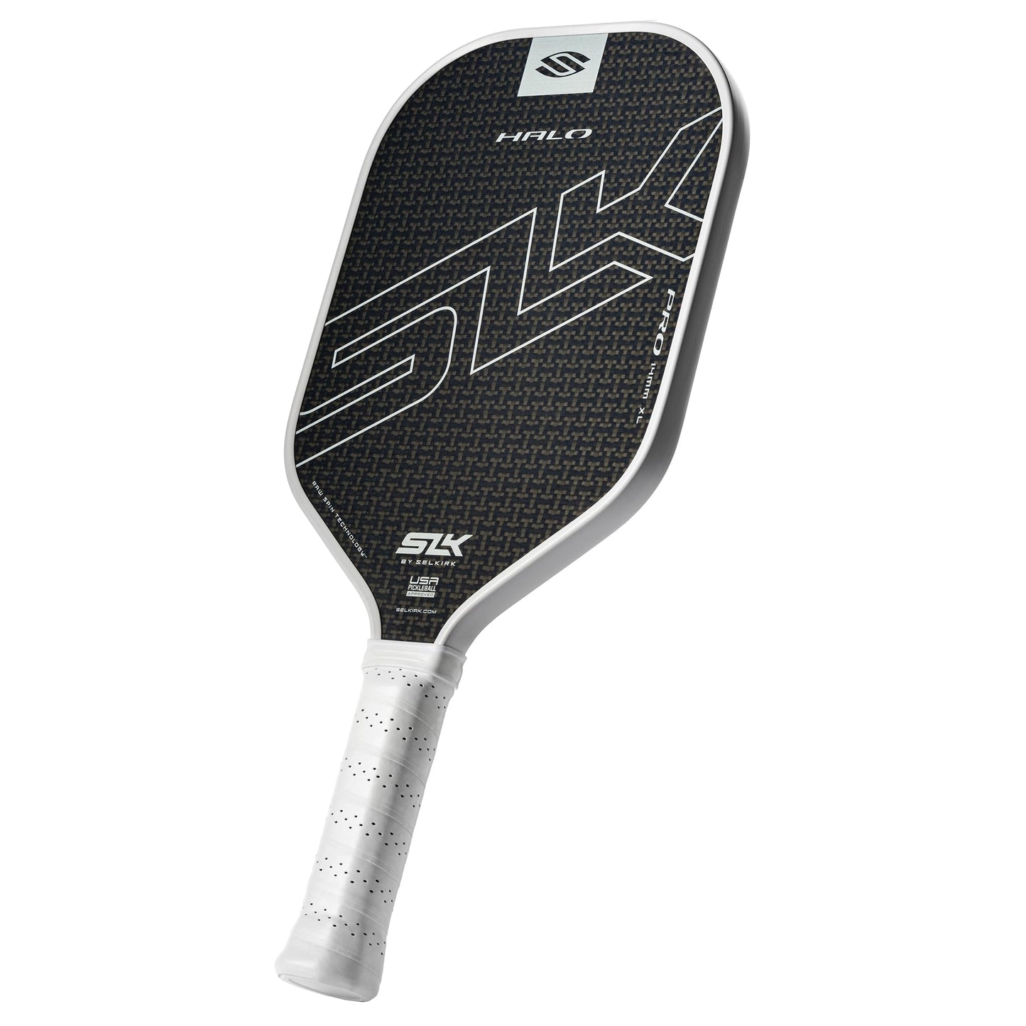 Selkirk Sport SLK Halo Raw Carbon Fiber Pickleball Paddle | Designed in The USA | Choose from The T700 Raw Carbon Fiber Power, The 18k Ultraweave Control, or The Kevlar Linkweave Thermoformed Pro
