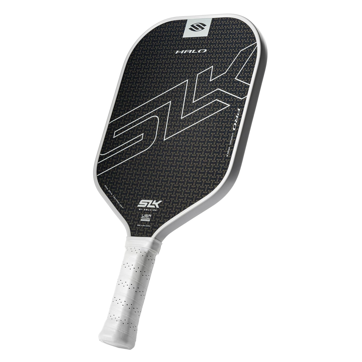Selkirk Sport SLK Halo Raw Carbon Fiber Pickleball Paddle | Designed in The USA | Choose from The T700 Raw Carbon Fiber Power, The 18k Ultraweave Control, or The Kevlar Linkweave Thermoformed Pro