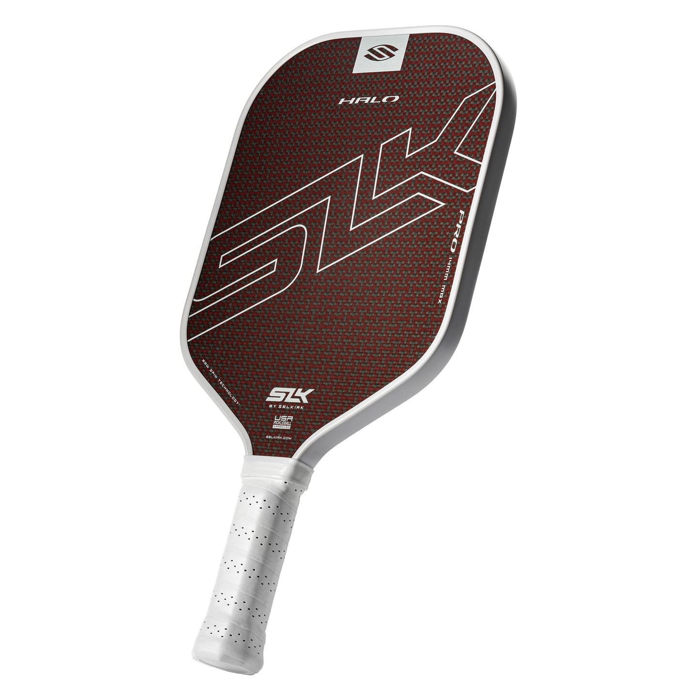 Selkirk Sport SLK Halo Raw Carbon Fiber Pickleball Paddle | Designed in The USA | Choose from The T700 Raw Carbon Fiber Power, The 18k Ultraweave Control, or The Kevlar Linkweave Thermoformed Pro