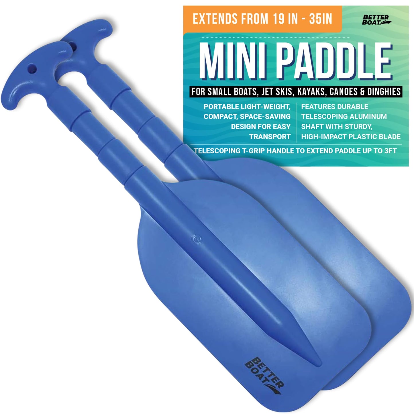 Boat Paddle Telescoping Plastic Collapsible Oar Kayak Jet Ski Tube Rafting and Miniature Mini Canoe Paddles Small Tubing Floats Oars Row and Safety Boat Accessories for Kids and Adults