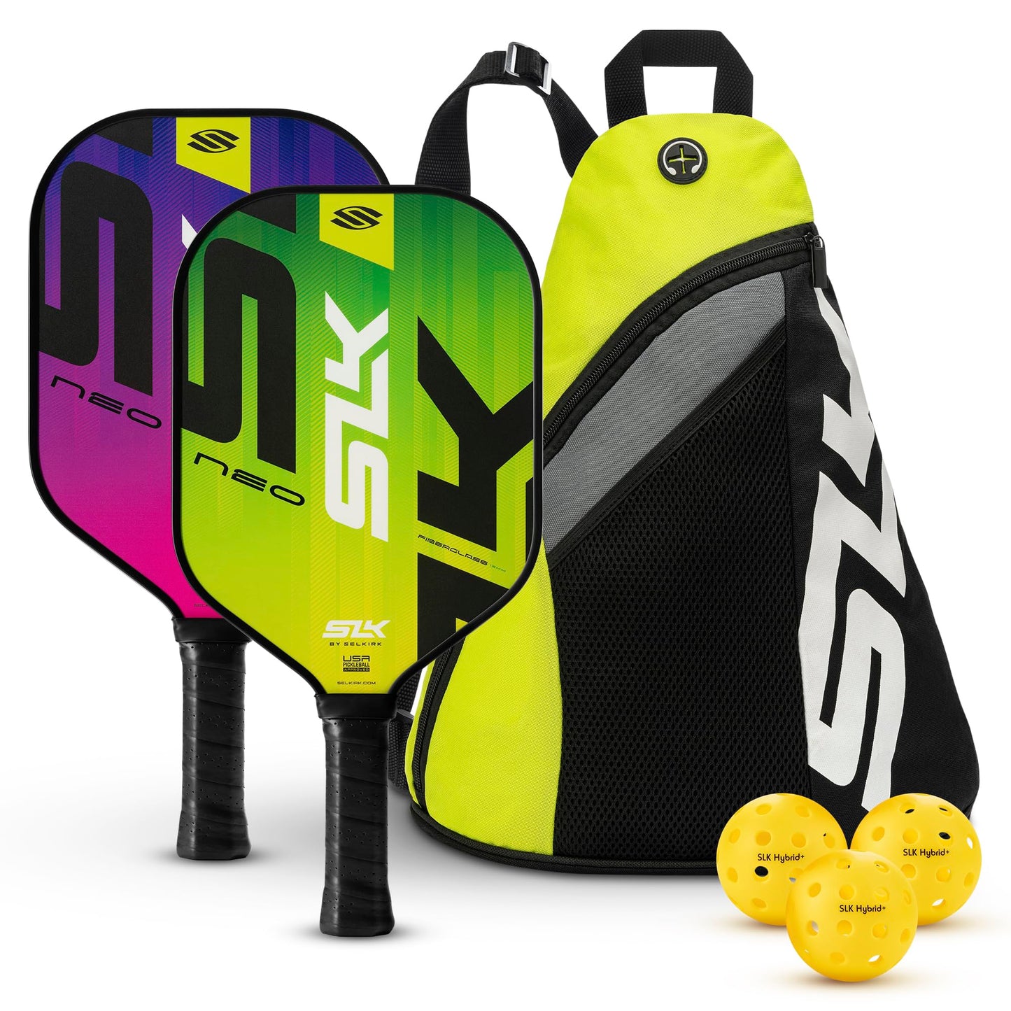 Selkirk Sport Pickleball Paddles Set of 2 | Designed in The USA | Choose The SLK Neo Graphite, SLK Neo Fiberglass Pickleball Set or SLK Atlas Pickleball Bundle