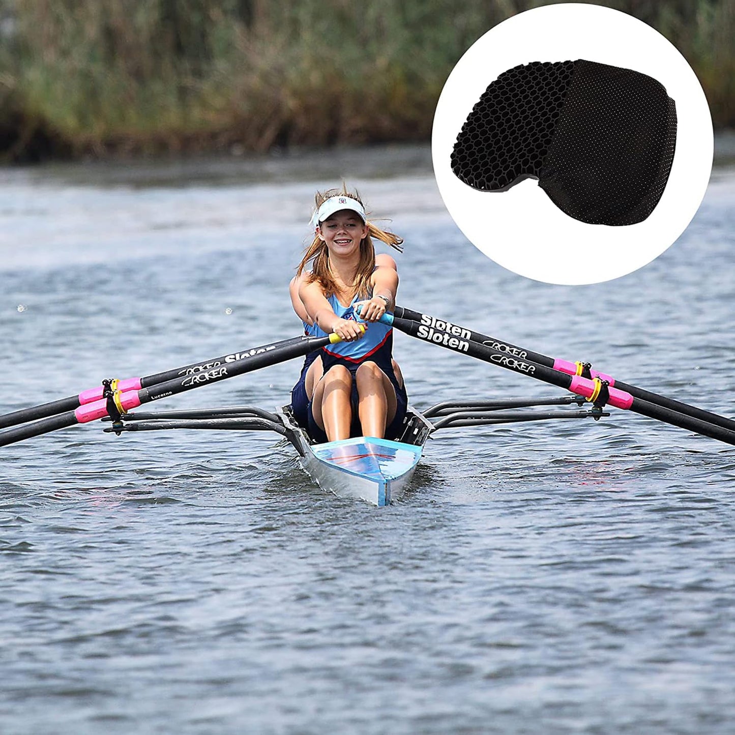 Anti Slip Kayak Seat Cushion for Kayaking,Canoeing,Drifting,Rafting,Fishing and More(15" L 12.2" W 1.02" H)