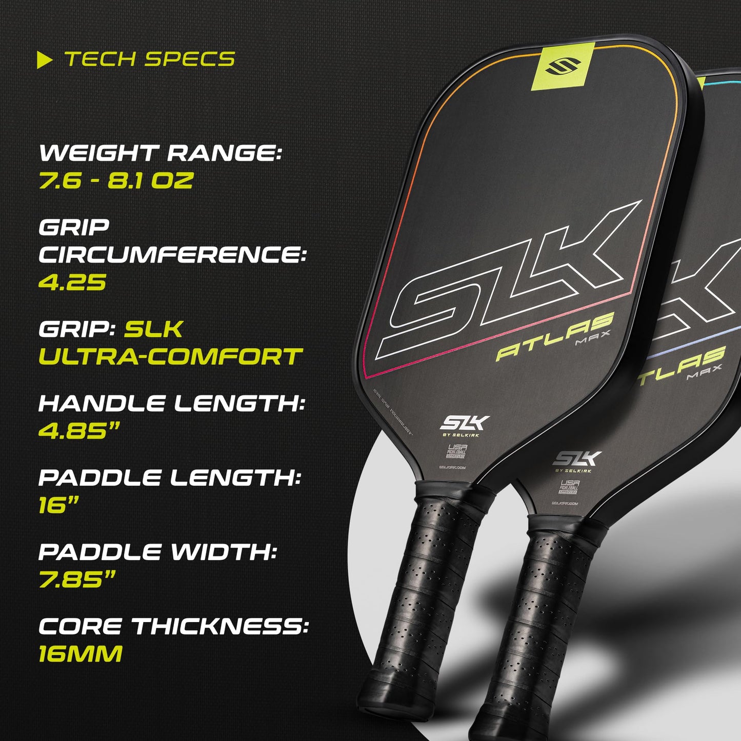 Selkirk Sport Pickleball Paddles Set of 2 | Designed in The USA | Choose The SLK Neo Graphite, SLK Neo Fiberglass Pickleball Set or SLK Atlas Pickleball Bundle