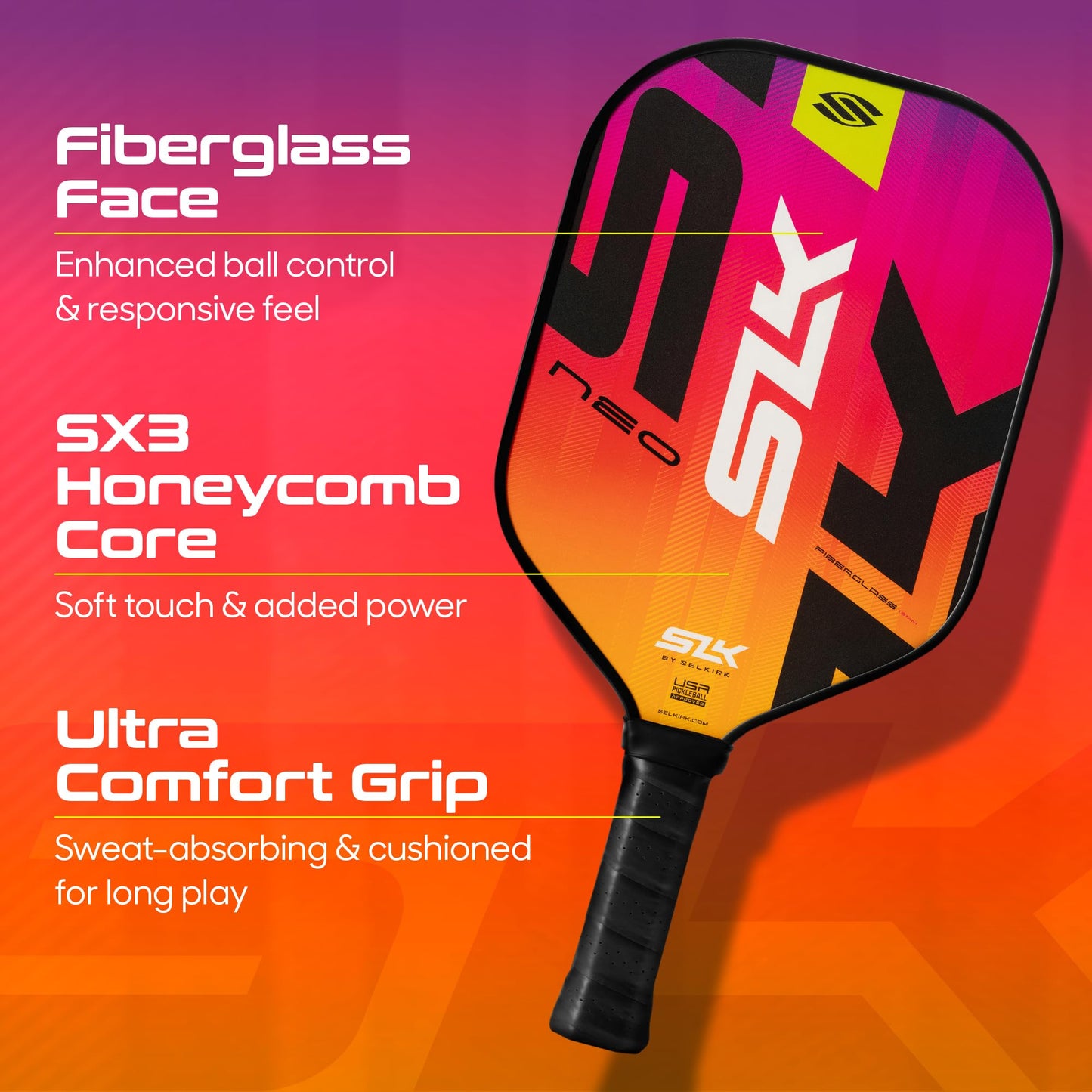 Selkirk Sport Pickleball Paddles Set of 2 | Designed in The USA | Choose The SLK Neo Graphite, SLK Neo Fiberglass Pickleball Set or SLK Atlas Pickleball Bundle