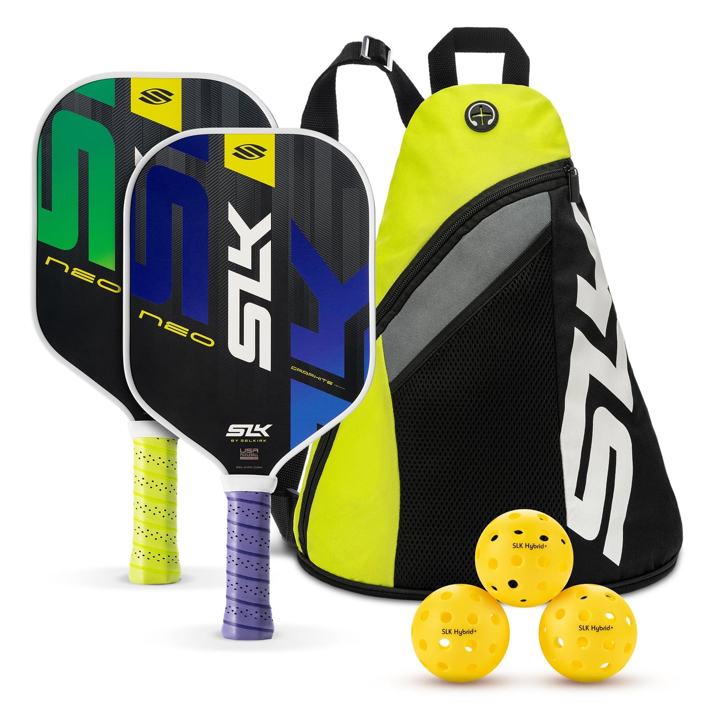 Selkirk Sport Pickleball Paddles Set of 2 | Designed in The USA | Choose The SLK Neo Graphite, SLK Neo Fiberglass Pickleball Set or SLK Atlas Pickleball Bundle
