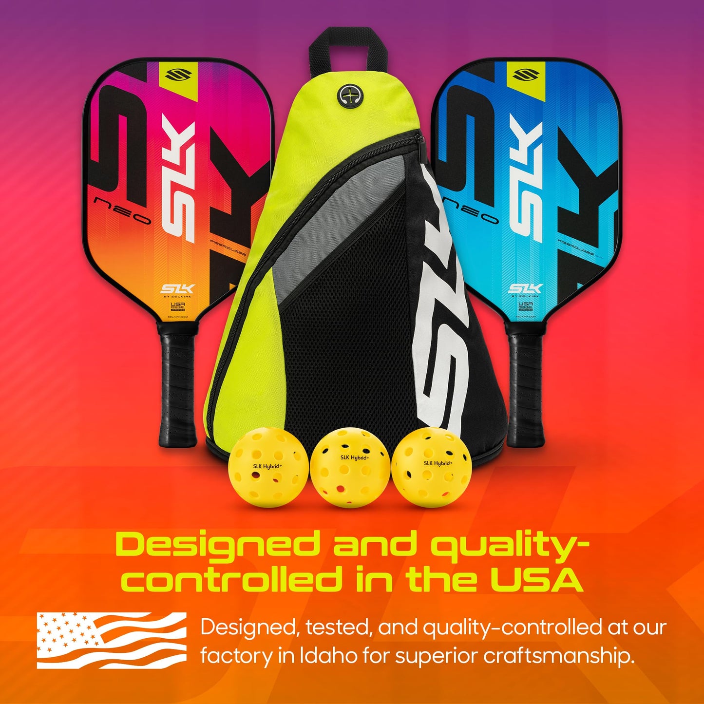 Selkirk Sport Pickleball Paddles Set of 2 | Designed in The USA | Choose The SLK Neo Graphite, SLK Neo Fiberglass Pickleball Set or SLK Atlas Pickleball Bundle