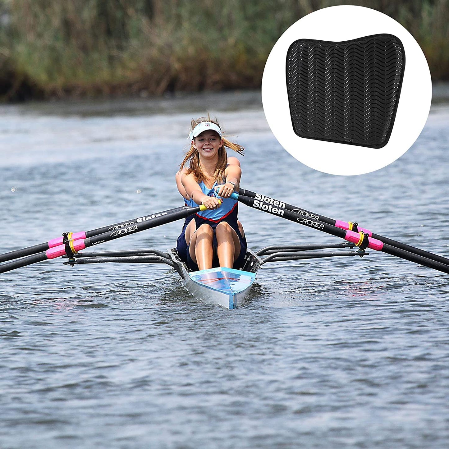 Anti Slip Kayak Seat Cushion for Kayaking,Canoeing,Drifting,Rafting,Fishing and More(15" L 12.2" W 1.02" H)