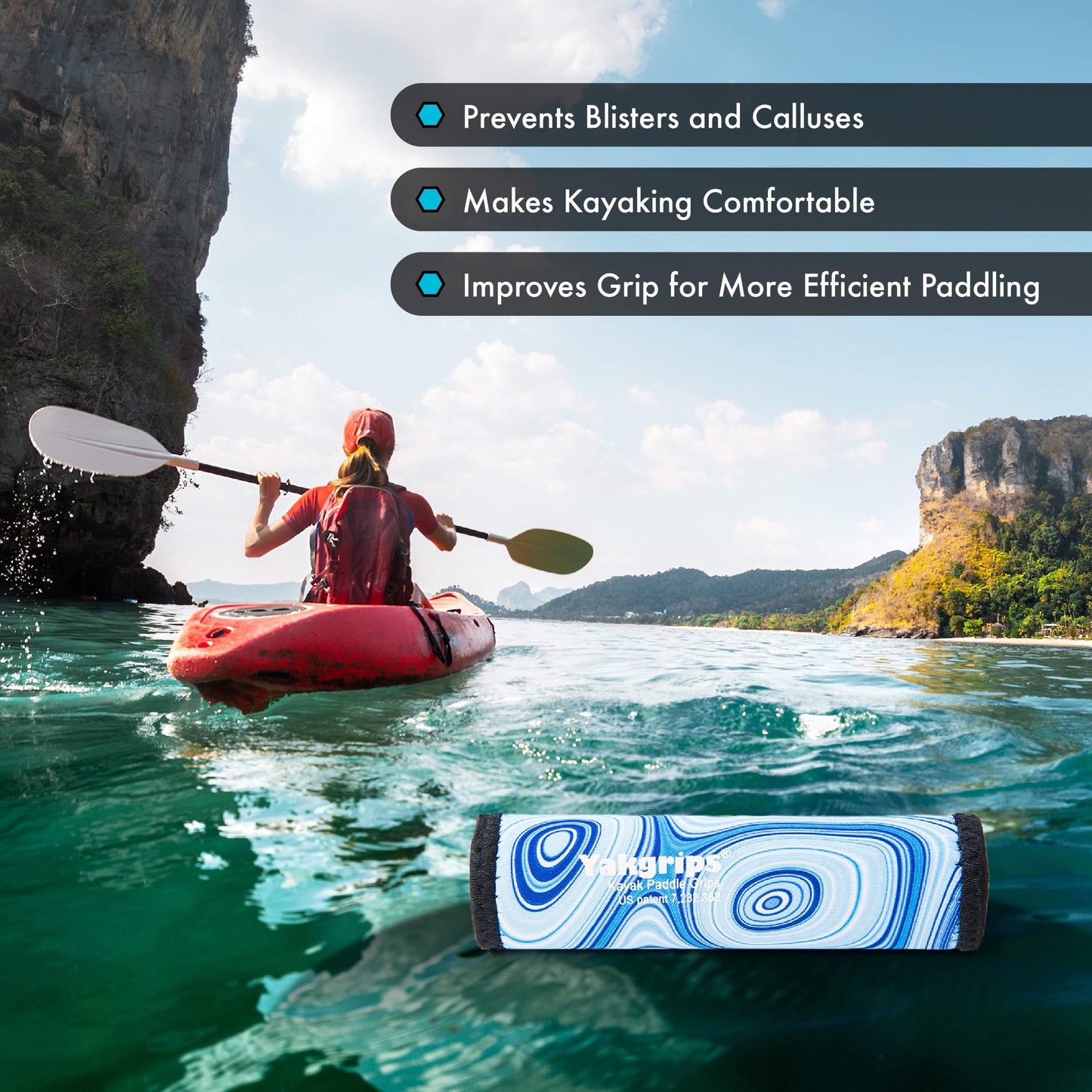 Paddle Grips for Take-Apart Kayak Paddle Shaft, Kayaking Accessories, Non-Slip Grip, Blister Prevention - Cascade Creek