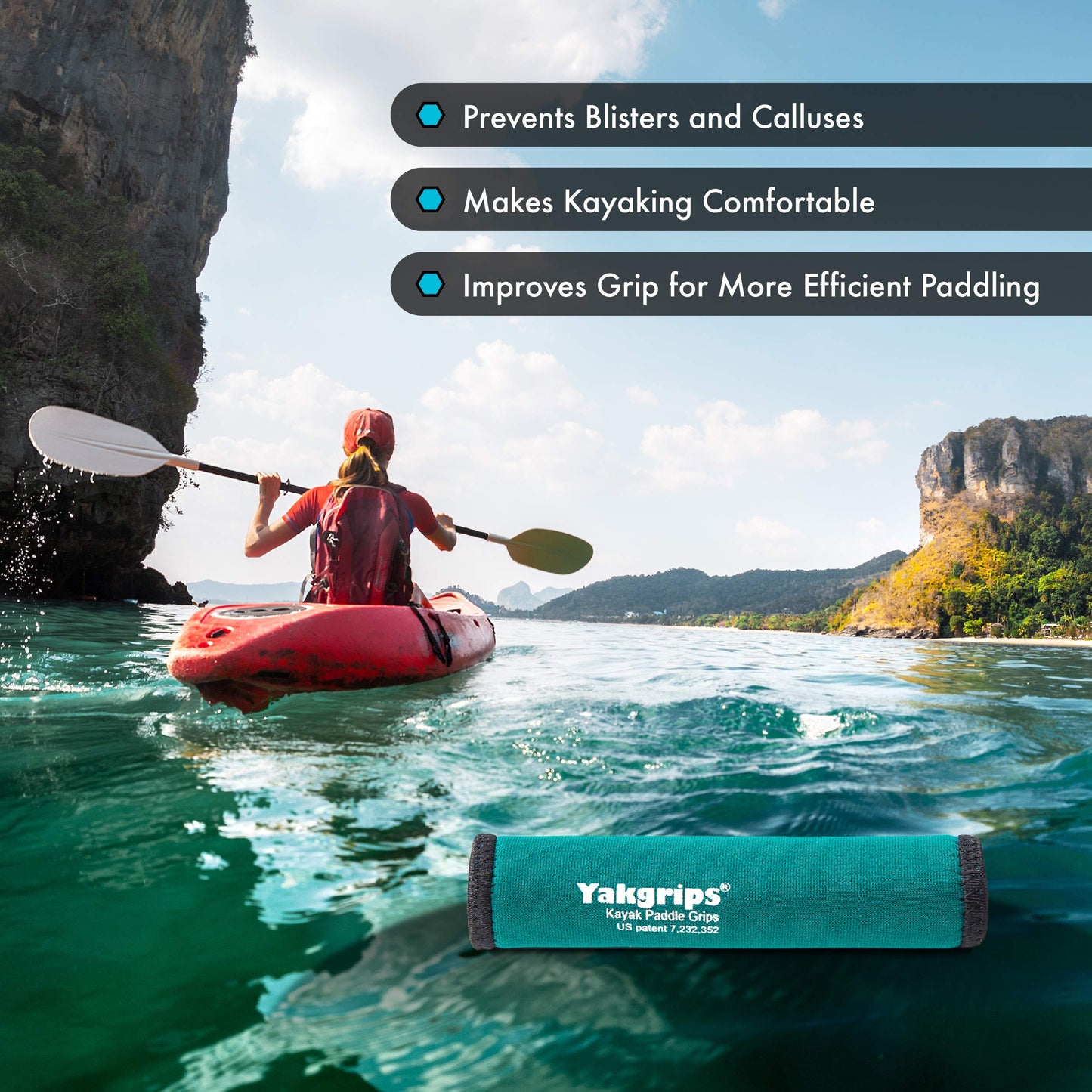 Paddle Grips for Take-Apart Kayak Paddle Shaft, Kayaking Accessories, Non-Slip Grip, Blister Prevention - Cascade Creek
