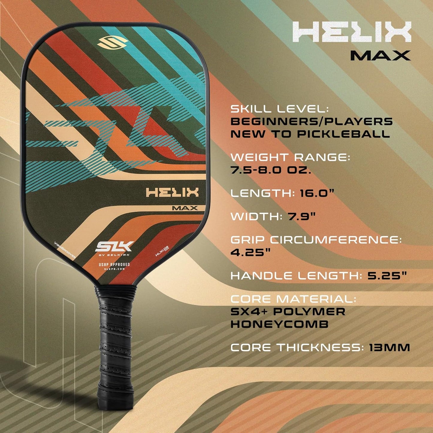Selkirk Sport SLK Helix Pro Grooves Pickleball Paddle & Pro S1 12pk Pickleball Ball Bundle