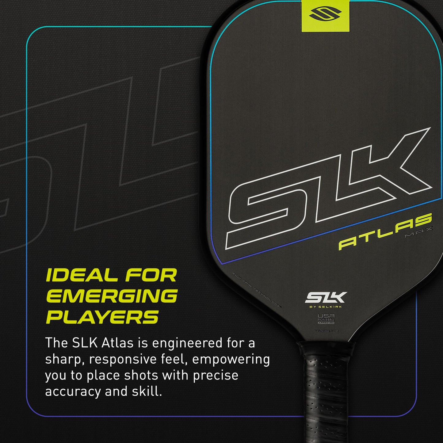 Selkirk Sport Atlas Pickleball Paddle | SLK Raw Carbon Fiber Pickleball Paddle Set | The Perfect Starter for Any Upcoming Pickleball Player