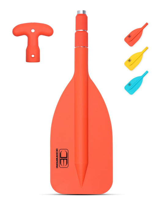 OCEANBROAD Telescoping Emergency Paddle 21''-42''/26''-54'' Aluminium Shaft for Kayaing Boating Canoeing River Tubing