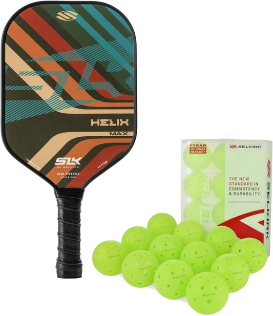Selkirk Sport SLK Helix Pro Grooves Pickleball Paddle & Pro S1 12pk Pickleball Ball Bundle