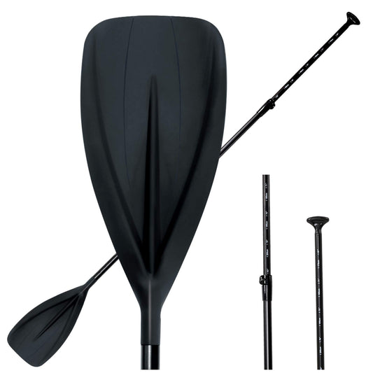 SUP Paddle - 3 Pieces Adjustable Aluminium SUP Paddle Alloy Shaft Paddle Board Paddles with Glass Fiber Blade for Surfing, Floating,Water Sport