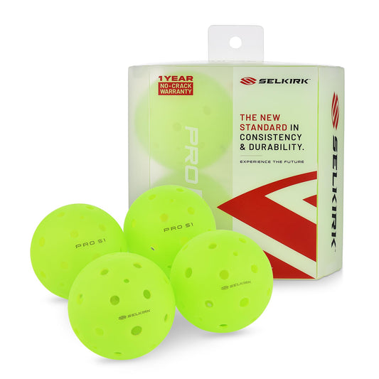 Selkirk Pro S1 Ball | Crack-Resistant | 38 Hole Outdoor Pickleball Balls | USAPA Approved Pickle Ball for Tournament Play | Advanced Aerodynamics |