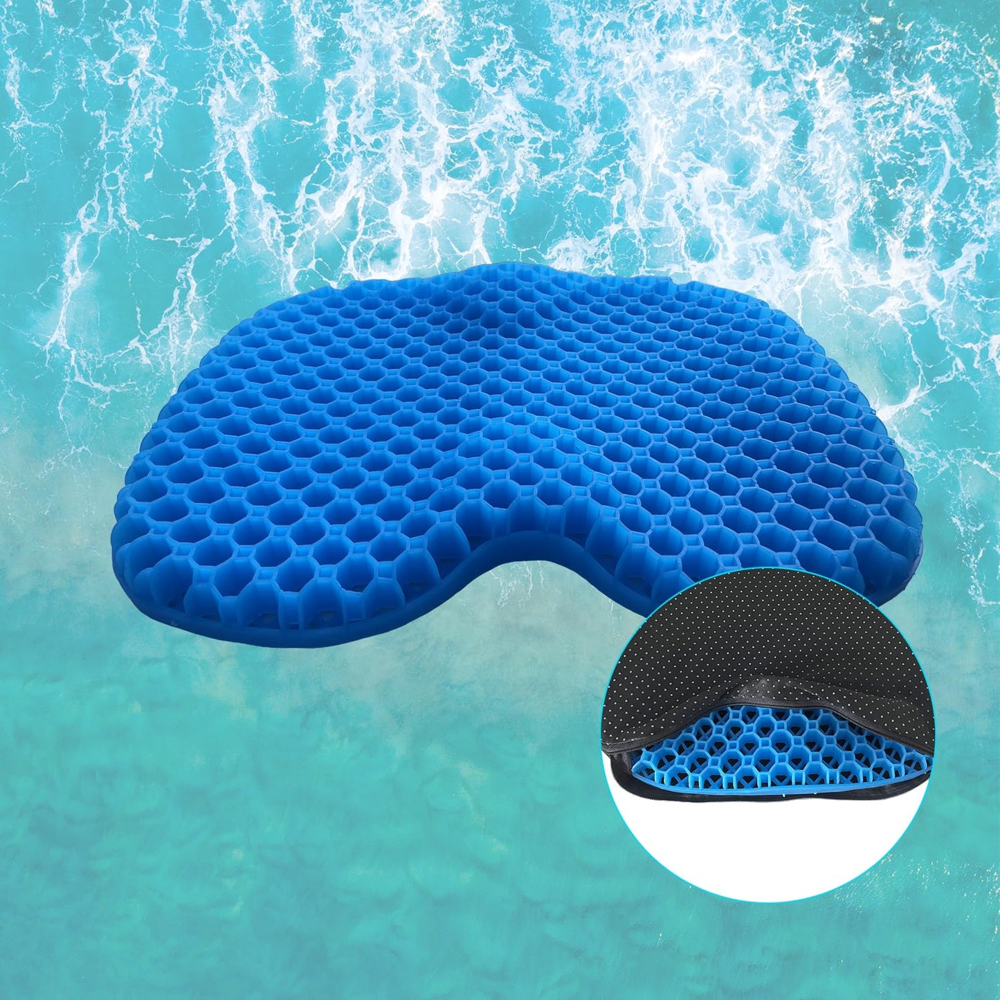 Anti Slip Kayak Seat Cushion for Kayaking,Canoeing,Drifting,Rafting,Fishing and More(15" L 12.2" W 1.02" H)