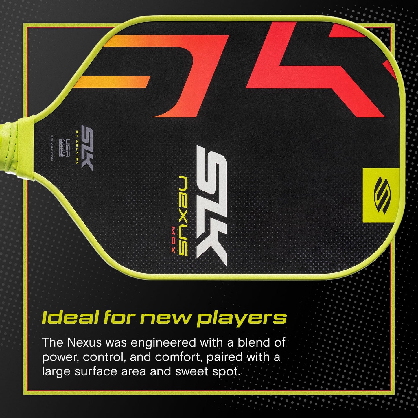 2025 SLK Nexus Pickleball Paddle | SpinFlex Surface and Graphite Pickleball Paddle Face | 13mm SX4 Polymer Core for Ultimate Consistency
