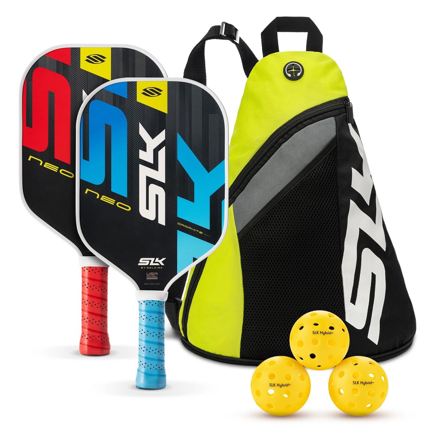 Selkirk Sport Pickleball Paddles Set of 2 | Designed in The USA | Choose The SLK Neo Graphite, SLK Neo Fiberglass Pickleball Set or SLK Atlas Pickleball Bundle