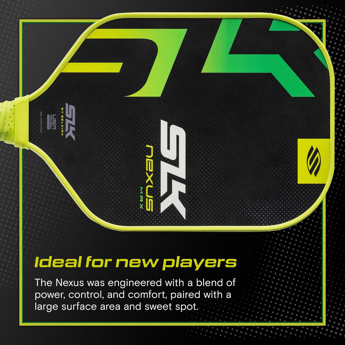 2025 SLK Nexus Pickleball Paddle | SpinFlex Surface and Graphite Pickleball Paddle Face | 13mm SX4 Polymer Core for Ultimate Consistency